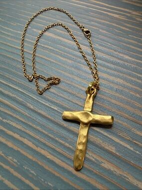 Gold Cross Pendant Necklace